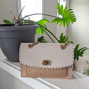 Coach Parker Snakeskin Leather Pre-owned Purse Good Condition 53344